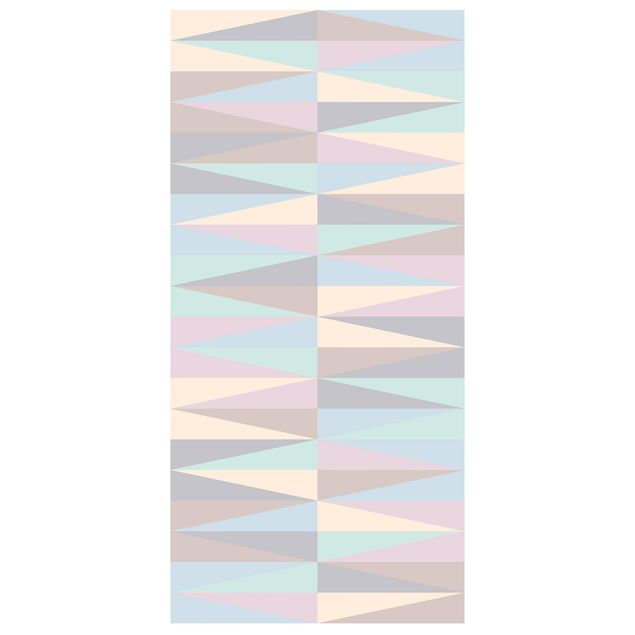 Raumteiler - Dreiecke in Pastellfarben 250x120cm
