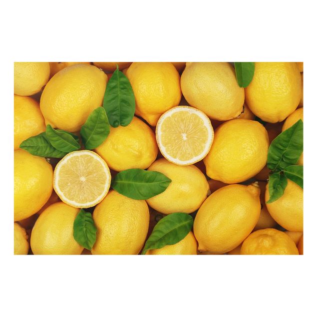 Spritzschutz Glas - Saftige Zitronen - Querformat - 3:2