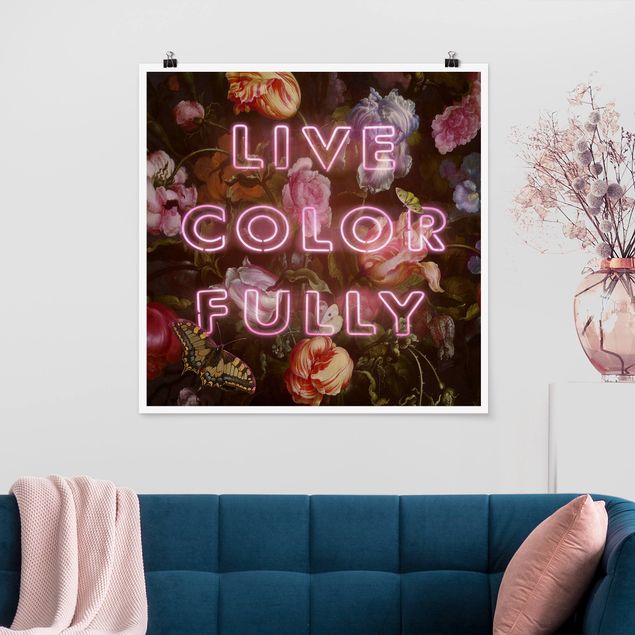 Poster - Jonas Loose - Live Color Fully - Quadrat 1:1