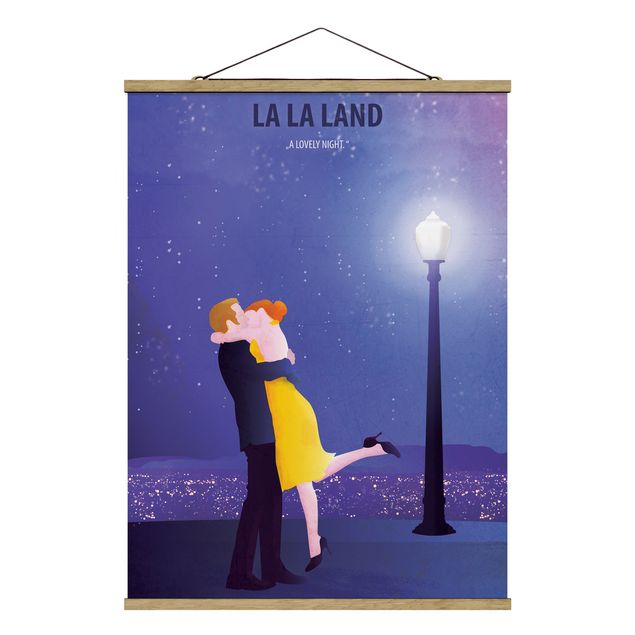 Stoffbild mit Posterleisten - Filmposter La La Land II - Hochformat 3:4