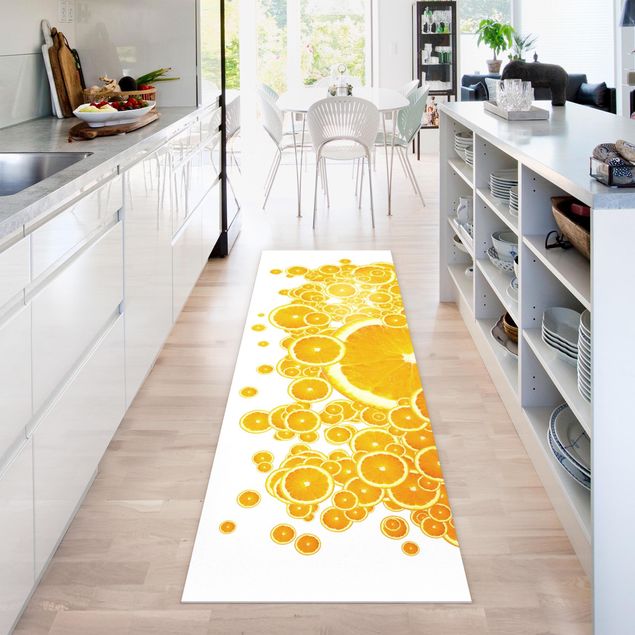 Küchenläufer Retro Orange Pattern