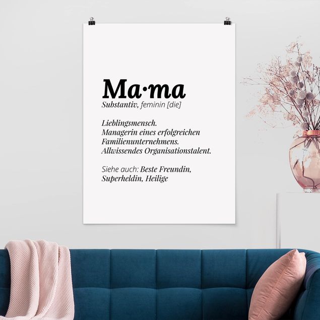 XXL Poster Die Definition von Mama