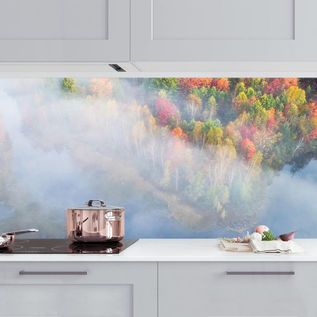 Platte Küchenrückwand Luftbild - Herbst Symphonie