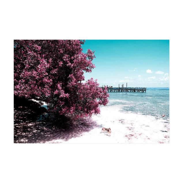 Teppich violett Paradies Strand Isla Mujeres