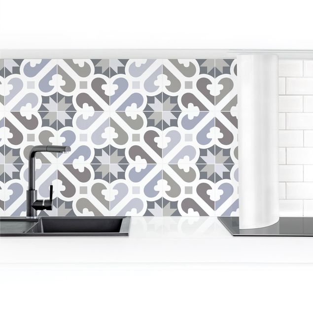 Küchenrückwand selbstklebend Geometrische Fliesen - Luft