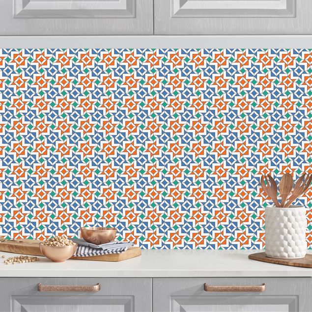 Platte Küchenrückwand Alhambra Mosaik mit Fliesenoptik
