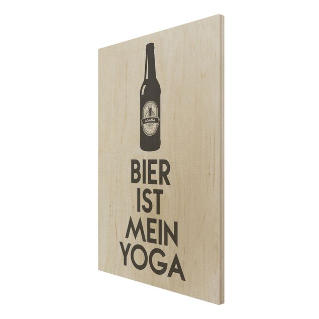 Bilder auf Holz Bier Ist Mein Yoga