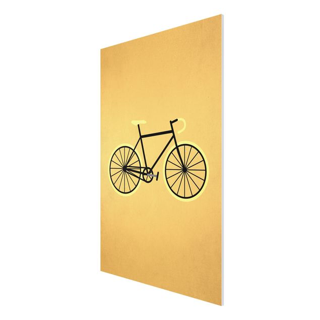 Foto auf Hartschaumplatte Fahrrad in Gelb