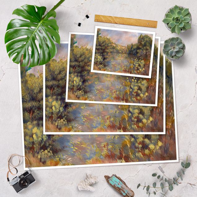 Poster - Auguste Renoir - Landschaft mit See - Querformat 3:4