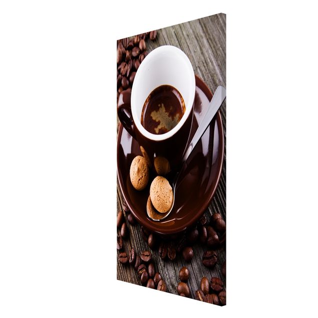 Magnettafel - Kaffeetasse mit Kaffeebohnen - Memoboard Hochformat 4:3