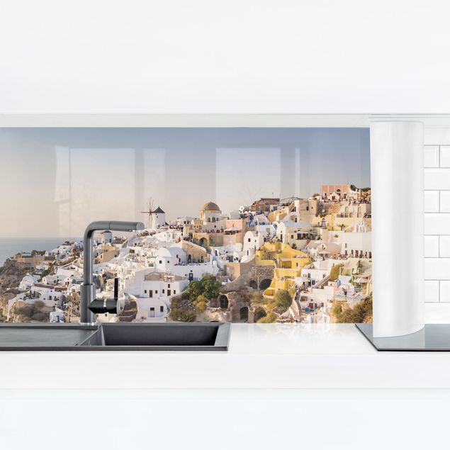 Küchenrückwand selbstklebend Oia Panorama