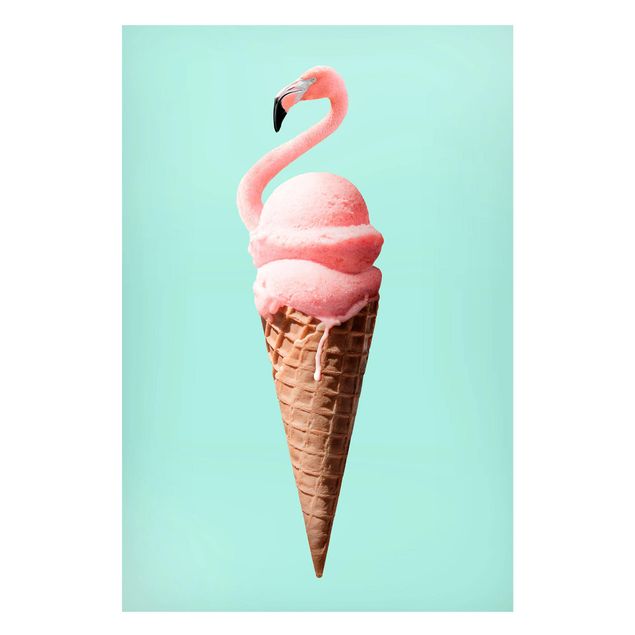 Jonas Loose Poster Eis mit Flamingo