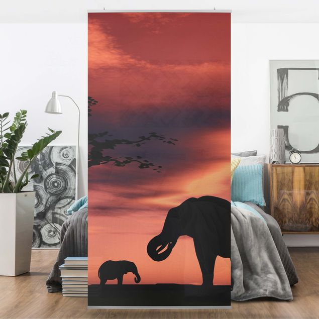 Raumteiler African Elefant Family