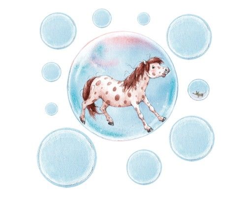 Wandsticker Pferd Zauberpony Geschichten - Das Seifenblasenpony