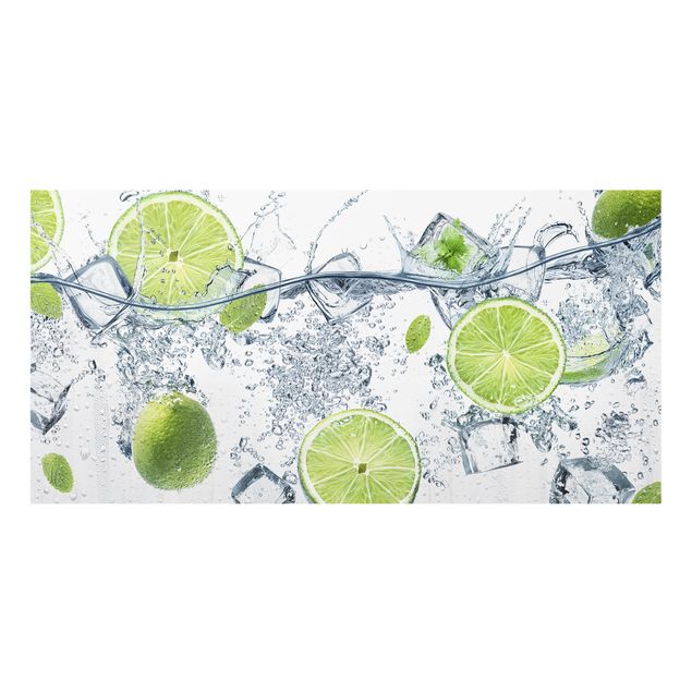 Spritzschutz Glas - Erfrischende Limette - Querformat - 2:1