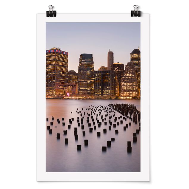 Moderne Poster Blick auf Manhattan Skyline