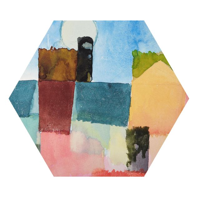 Hexagon Bild Alu-Dibond - Paul Klee - Mondaufgang