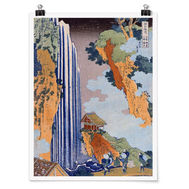 Hokusai Poster Katsushika Hokusai - Ono Wasserfall