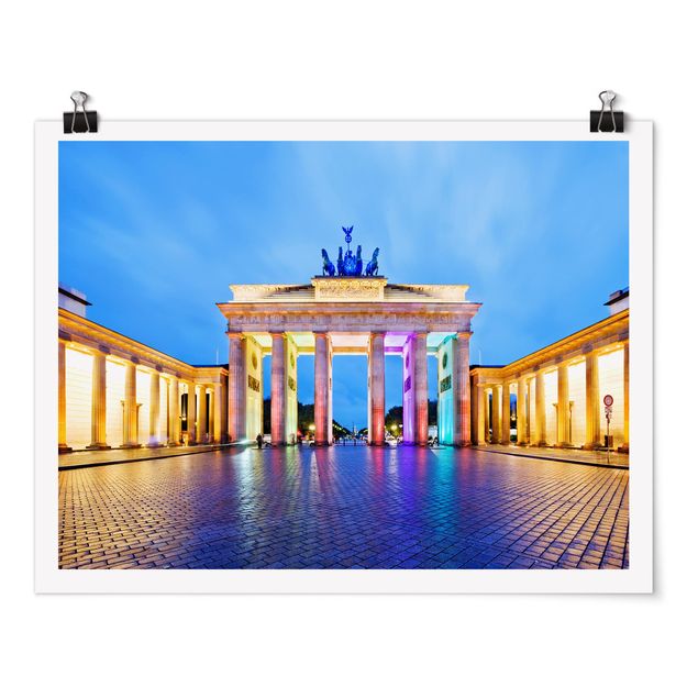 schöne Bilder Erleuchtetes Brandenburger Tor