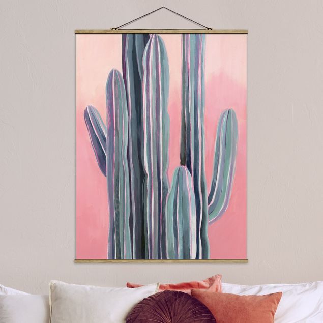 schöne Bilder Kaktus auf Rosa I