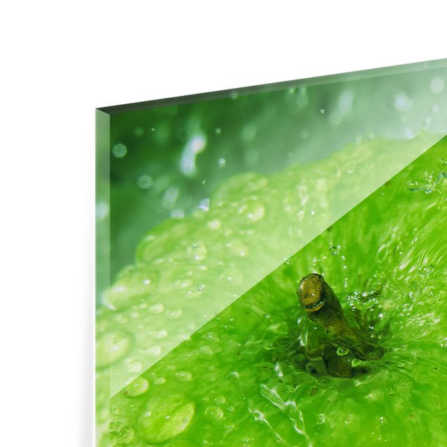 Glas Spritzschutz - Green Apple - Querformat - 4:3