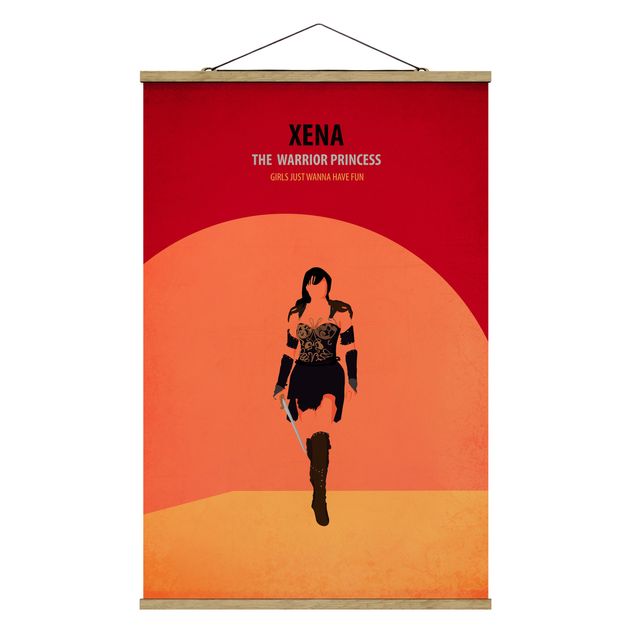 Stoffbild mit Posterleisten - Filmposter Xena - Hochformat 2:3