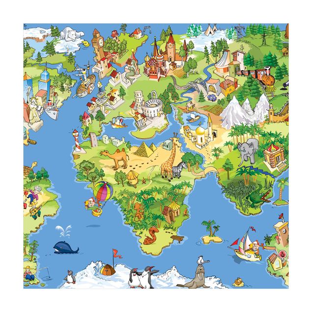 Teppich Weltkarte Great And Funny Worldmap
