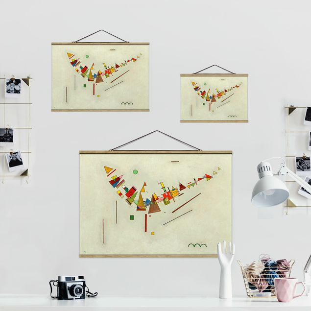 Stoffbild mit Posterleisten - Wassily Kandinsky - Winkelschwung - Querformat 3:2