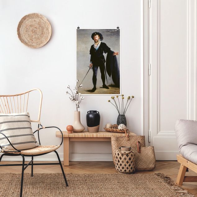 Moderne Poster Edouard Manet - Der Sänger Jean-Baptiste Faure als Hamlet
