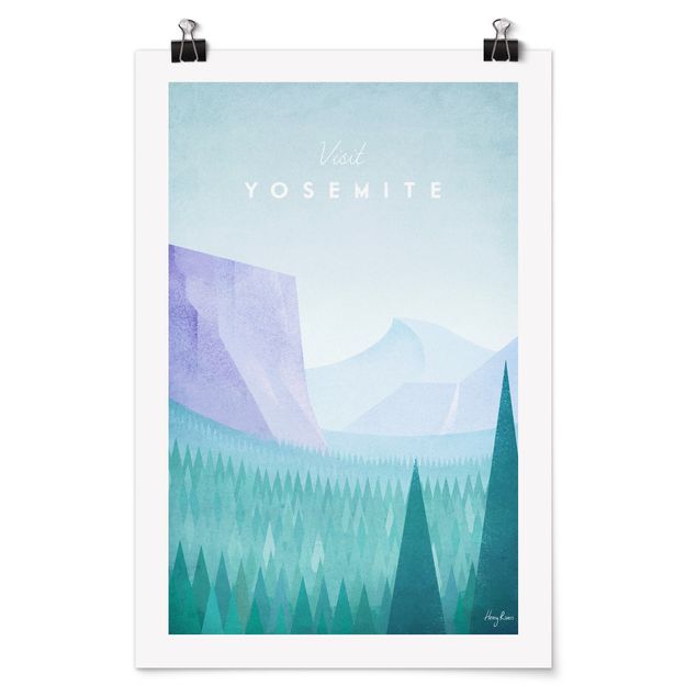 Poster - Reiseposter - Yosemite Park - Hochformat 3:2