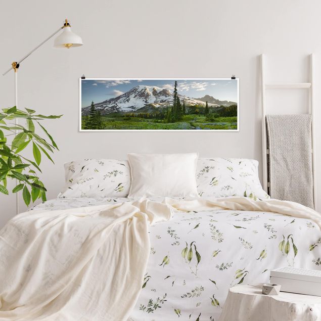 Landschaft Poster kaufen Bergblick Wiesenpfad