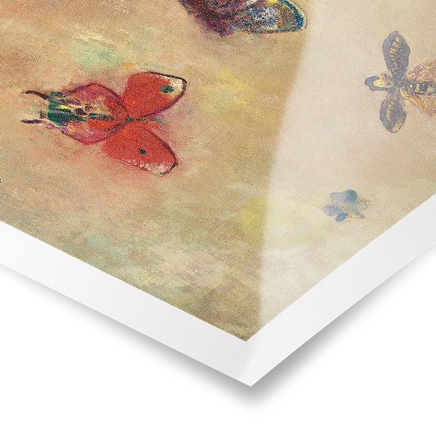 Poster - Odilon Redon - Bunte Schmetterlinge - Hochformat 3:2