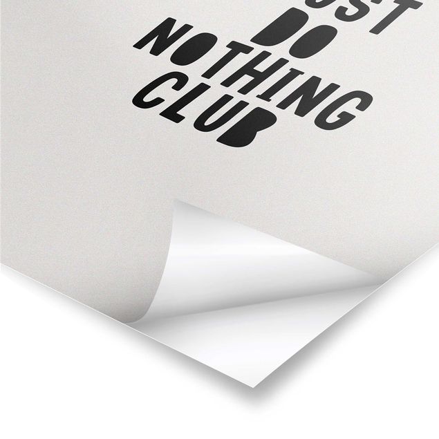 Poster - Do Nothing Club Gelb - Hochformat 3:2