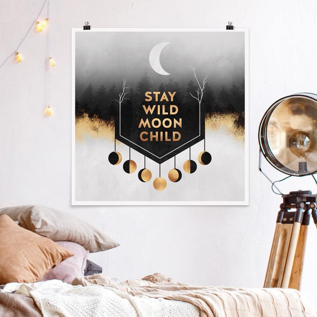 Poster - Stay Wild Moon Child - Quadrat 1:1