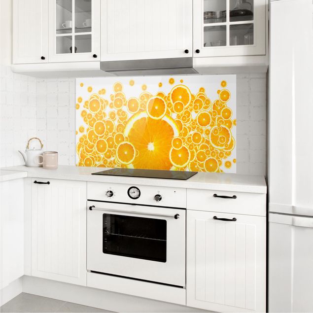 Spritzschutz Küche Retro Orange Pattern