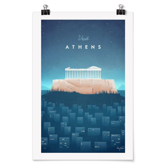 Henry Rivers Poster Reiseposter - Athen