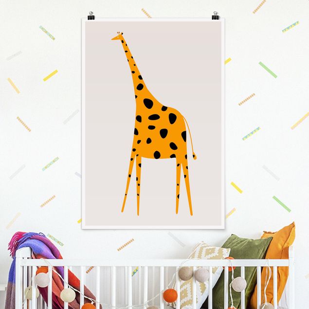 XXL Poster Gelbe Giraffe