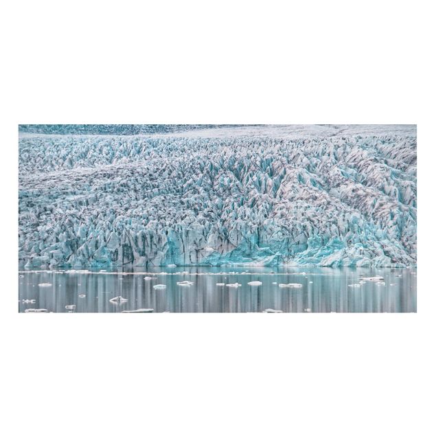 Magnettafel - Gletscher auf Island - Panorama Querformat
