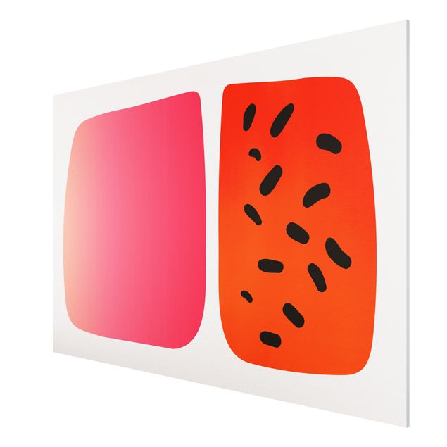 Forex Bilder Abstrakte Formen - Melone und Rosa