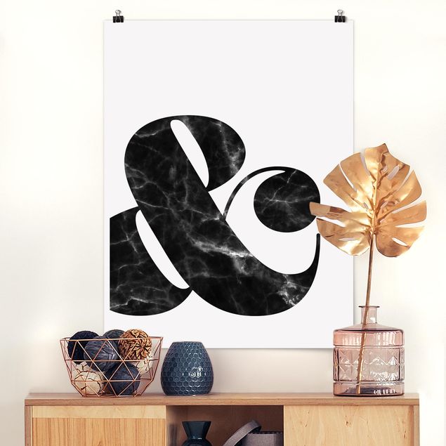 XXL Poster Ampersand Marmor