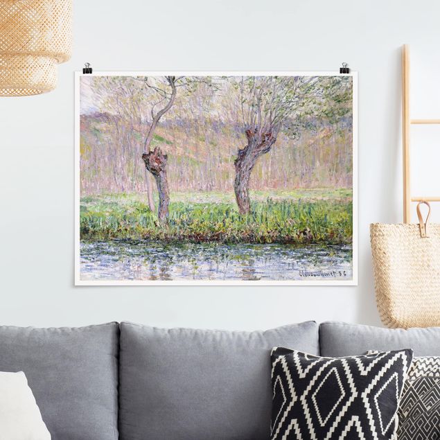 XXL Poster Claude Monet - Weidenbäume Frühling