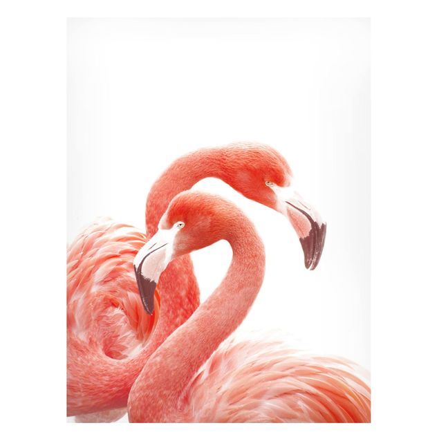 Magnettafel - Zwei Flamingos - Hochformat 3:4
