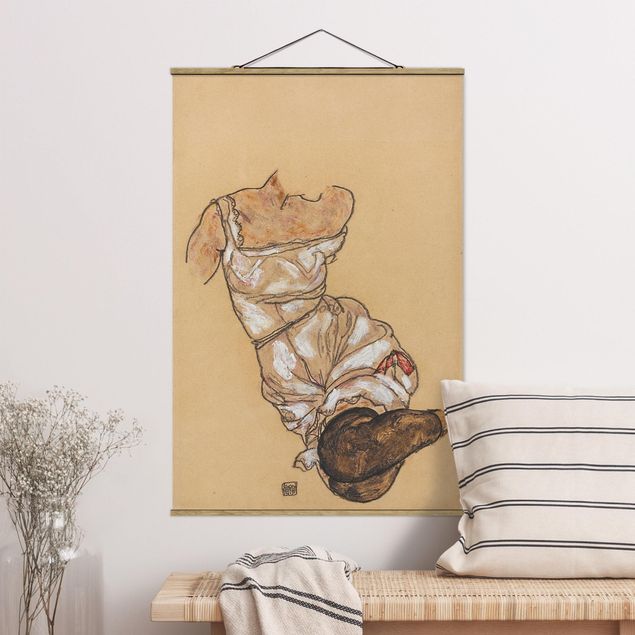 schöne Bilder Egon Schiele - Weiblicher Torso in Unterwäsche
