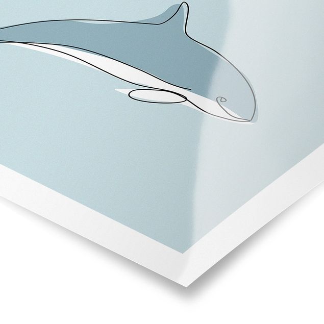 Poster bestellen Delfin Line Art