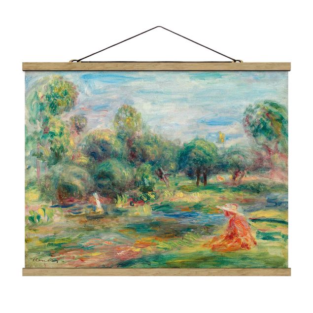 Stoffbilder mit Posterleisten Auguste Renoir - Landschaft bei Cagnes
