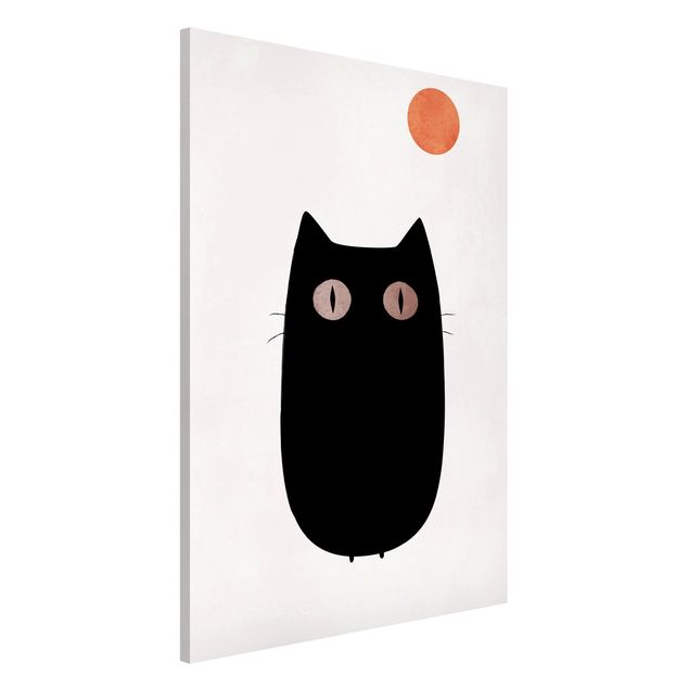 Kubistika Poster Schwarze Katze Illustration