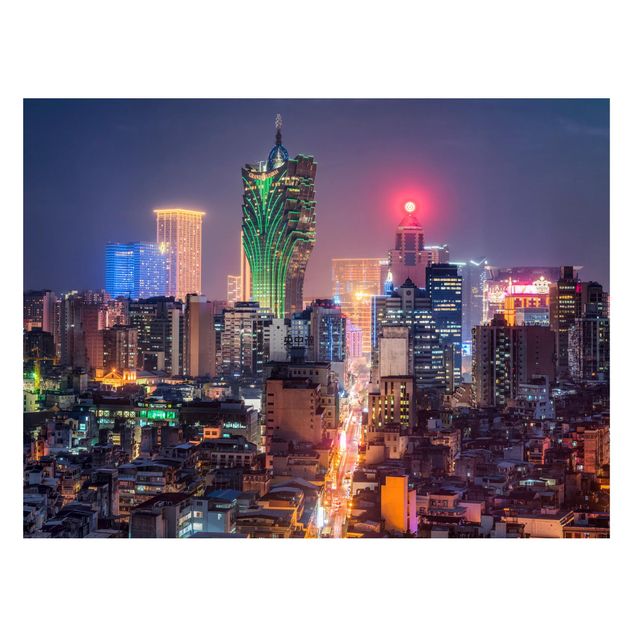 Magnettafel - Nachtlichter von Macau - Querfromat 4:3