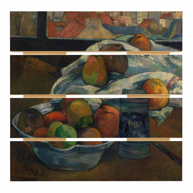 Holzbild - Paul Gauguin - Obstschale - Quadrat 1:1