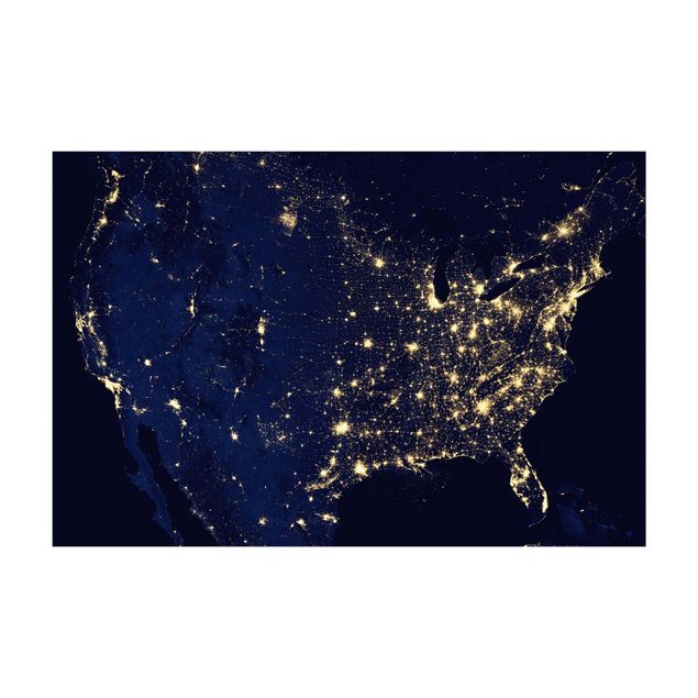 Große Teppiche NASA Fotografie USA von oben bei Nacht