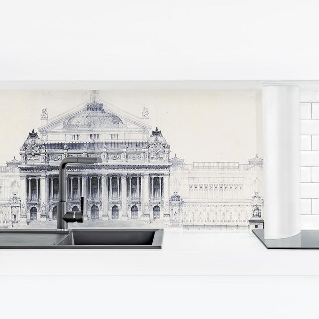 Küchenrückwand selbstklebend Prix de Rome Skizze II